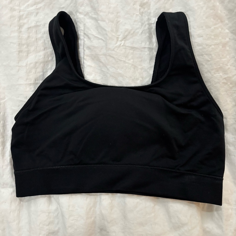 Auden Black Seamless Padded Sports Bra Large